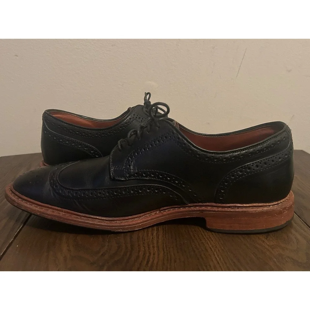 Allen Edmonds Alumnus Men's Black‎ Leather Wingtip Oxford Dress shoes Size 10.5D